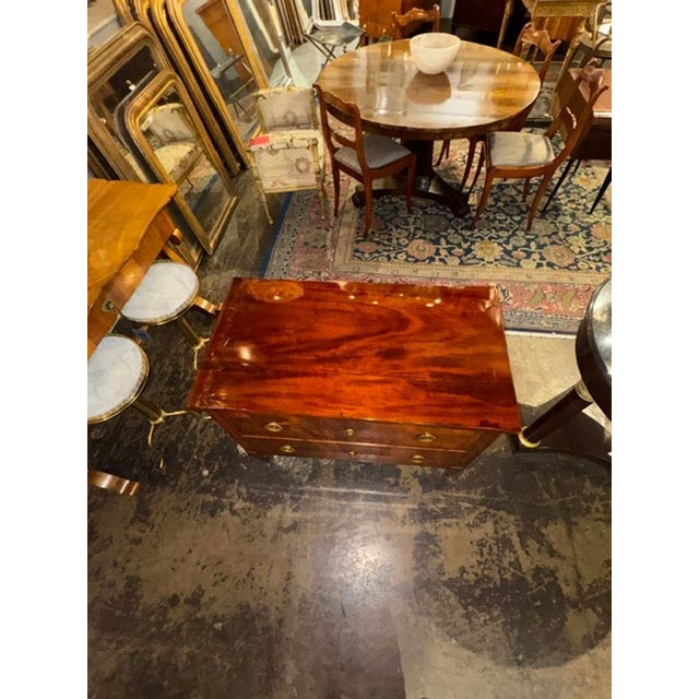 19th C. German Biedermeier Mahogany Commode For Sale - Image 4 of 7