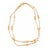 Vintage 18k Yellow Gold Long Geometric Puffed Pebble Station Link Chain Necklace For Sale In Houston - Image 6 of 8
