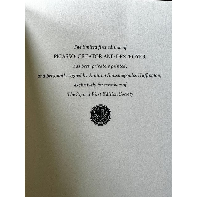 Picasso Leather-Bound and Gilded Book Autographed by Ariana Huffington For Sale - Image 4 of 12