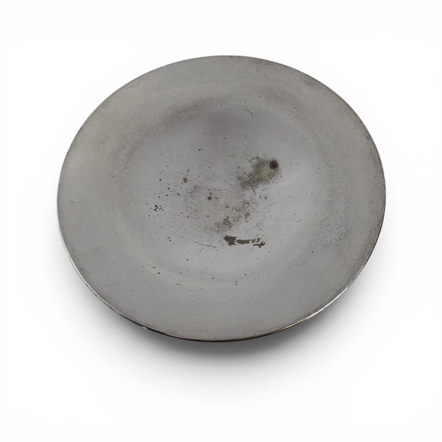 Pairpoint Epns Cobalt Art Glass Tazza With Controlled Bubble Knop For Sale - Image 10 of 13
