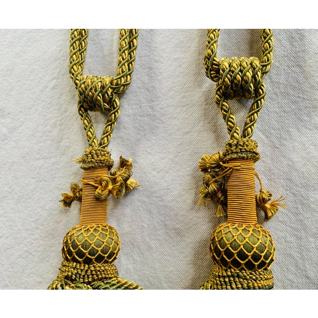 French Country Elegant French Curtain Tiebacks - St. Germain Brocante Find For Sale - Image 3 of 12