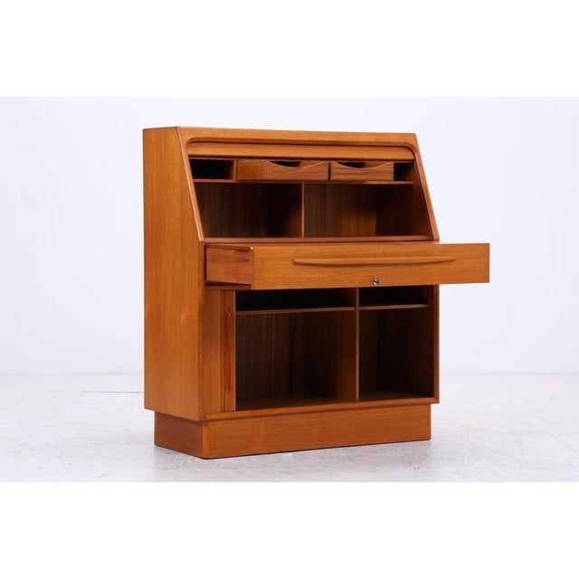 Mid-Century Danish Secretary in Teak by Bernhard Petersen For Sale - Image 4 of 18