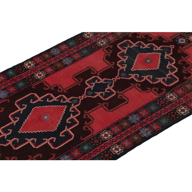 Hand knotted in wool and goat hair, this 3x6 Baluch runner represents a new line of tribal rugs in the Modern Classics...