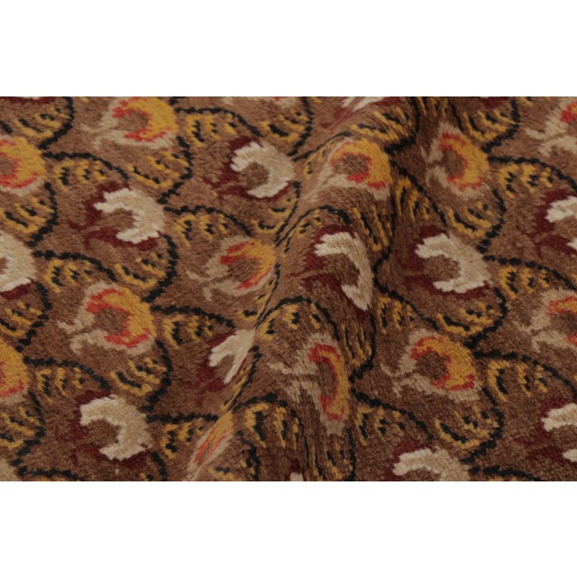 Vintage Turkish Floral Rug With Allover Garden Botanical Motifs - Rug & Kilim For Sale - Image 9 of 10