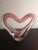 Pink Art Glass Heart Shaped Sculpture For Sale - Image 4 of 7