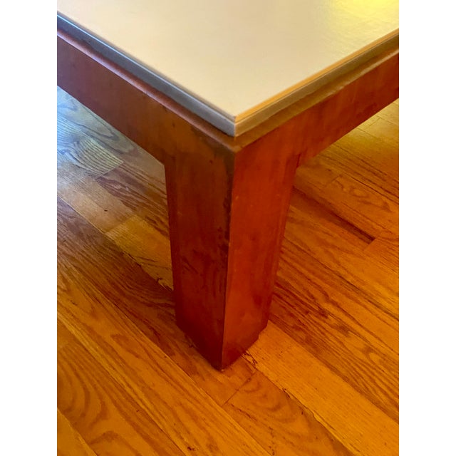 2000 - 2009 Vintage Ralph Lauren Leather Coffee Table – Modern Cherry & Cream For Sale - Image 5 of 17