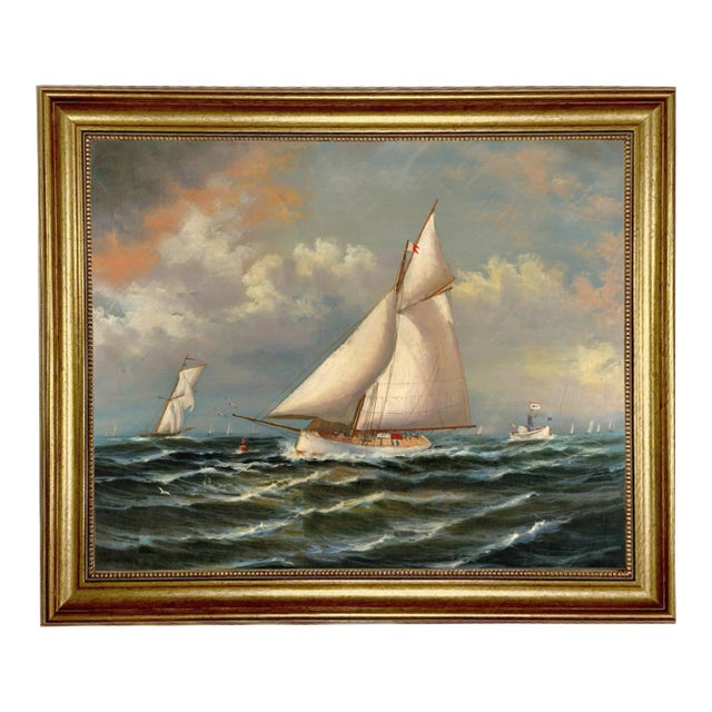 The Puritan Leading Genesta Framed Oil Painting Print For Sale