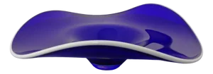 Large Blue Glass Bowl, Czechoslovakia, 1960s