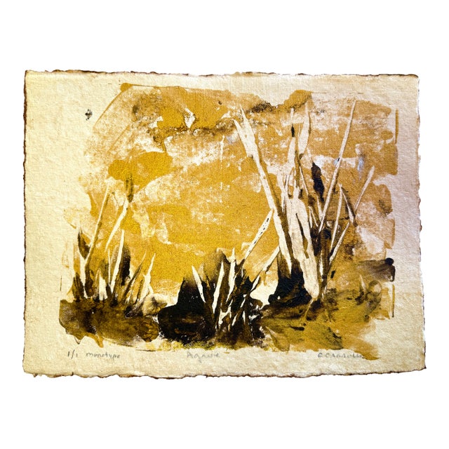 “Agave” Original Monotype by Cindy Carrillo Modern For Sale