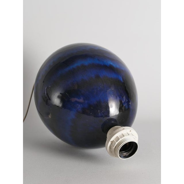 Blue Stoneware Table Lamp by Carl-Harry Stålhane, Sweden, 1970s For Sale - Image 13 of 16