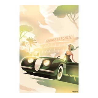 2020 Modern Danish Mads Berg Poster, Estoril Casino For Sale