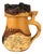 Large Wooden Beer Mug in Carved Birch and Bark with Deer Motif, Black Forest, 1960s For Sale