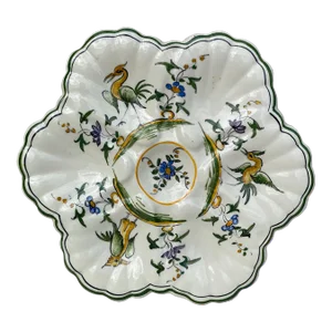 French Faience Oyster Plate Moustiers Style, Circa 1940