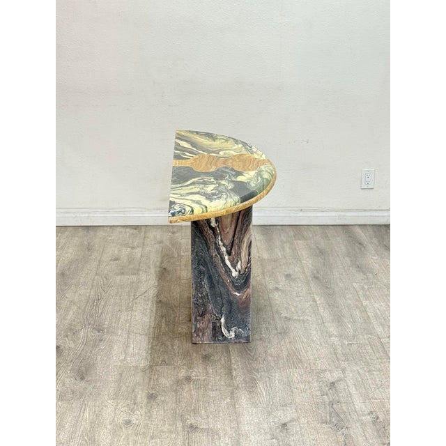 Green Marble Console Table For Sale - Image 4 of 9