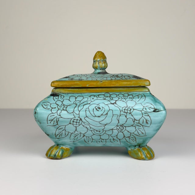 Vintage Ceramic Jewelry Box by Maioliche d'Arte Cordivani for Ascoli Piceno, Italy, 1970s For Sale - Image 6 of 18