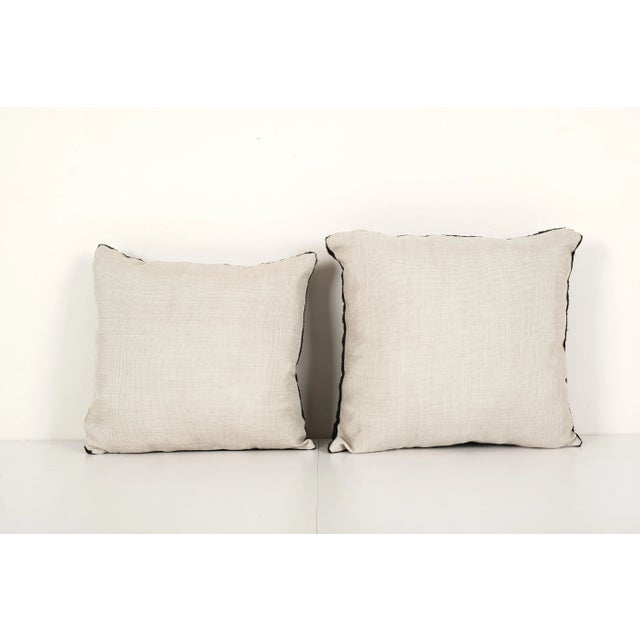 2020s Turkish Velvet Black Kilim Pillow Cover For Sale - Image 5 of 6