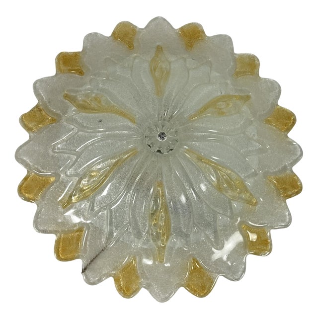 Large Venetian 3-Light Murano Glass Ceiling Light, 1980s For Sale
