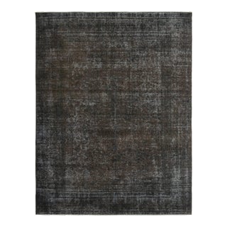 Vintage Persian Rug in Brown With Muted Floral Patterns, From Rug & Kilim For Sale