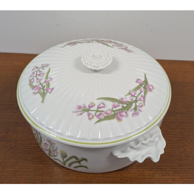Shafford China Vintage Shafford Oval Covered Casserole Herbs & Spices Quart Large For Sale - Image 4 of 10