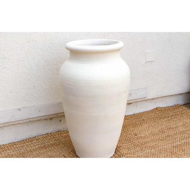 1990s Tall Aegean Hand-Painted Mediterranean Planter For Sale - Image 5 of 7
