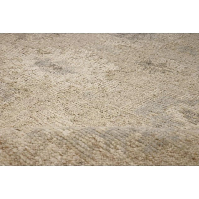 Traditional Oushak Wool Cream Area Rug, 8' 3'' X 10' 3'' For Sale - Image 3 of 6