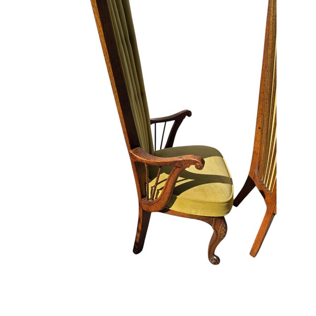 1970s 2 Enkeboll La Condesa Oak High Throne Spindle Armchairs Spanish Mediterranean For Sale - Image 11 of 15