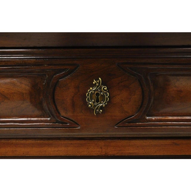 Vintage French Louis XV Country Style Sienna Cherry Bombe Commode Chest Dresser For Sale - Image 9 of 12