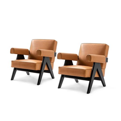 Wood Capitol Complex Armchairs by Pierre Jeanneret for Cassina, Set of 2 For Sale - Image 7 of 15