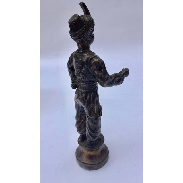Orientalist Patinated Bronze Figure of a Turkish Young Man For Sale - Image 10 of 14