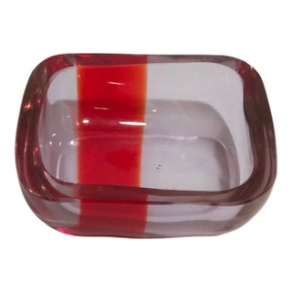 Mid 20th Century Murano Sommerso Alexandrite Glass Geode Bowl For Sale