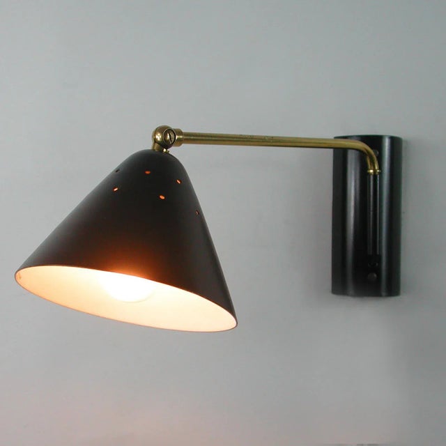 Mid-Century Black Articulating Wall Light from Stilux Milano, 1950s For Sale - Image 11 of 17