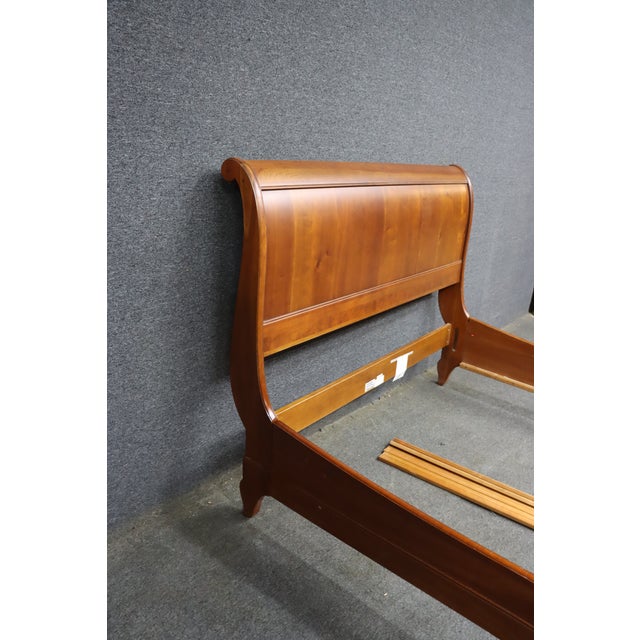 Ethan Allen Maison Collection Cherry Queen Sleigh Bed For Sale - Image 13 of 13