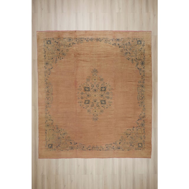 Late 19th Century Turkish Oushak Rug, 12'04 X 13'10 For Sale - Image 10 of 10