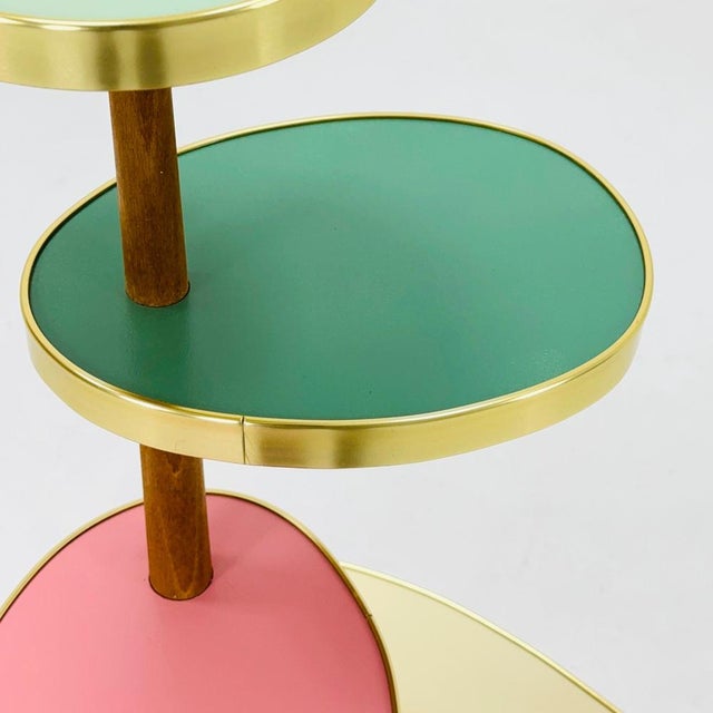 Wood Large Mid-Century Minimalist Plant Stand, Germany, 1950s For Sale - Image 7 of 10