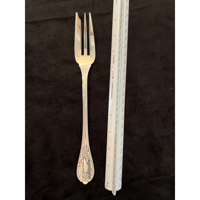 Retails for $355. The silver plated serving fork in the Marly pattern is ideal for serving meat and vegetables. Serving...