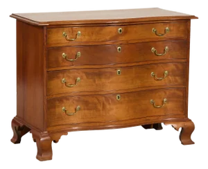 Chippendale Oxbow Chest of Drawers, 18th Century