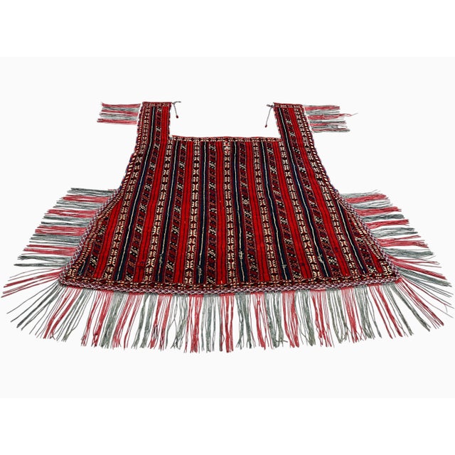 Vintage Turkmen Handwoven Horse Cover Blanket, 1920s For Sale - Image 13 of 18