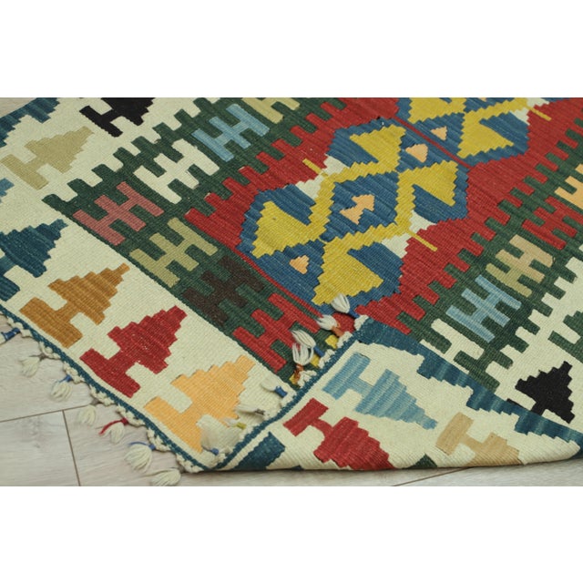 1970s Tribal Style Handmade Oushak Kilim Rug For Sale - Image 12 of 13