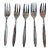 Angora Antique Cake Pudding Forks- Set of 5 For Sale