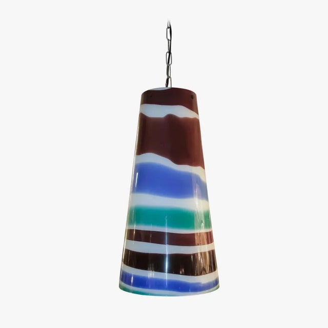 Venini Italian Pendant Light by Massimo Vignelli for Venini, 1960s For Sale - Image 4 of 8