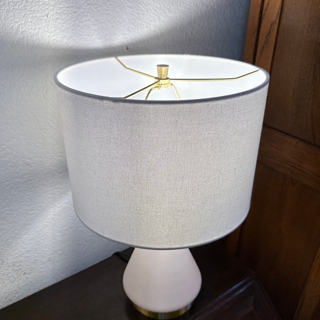 White West Elm Metalized Glass Table Lamps - a Pair For Sale - Image 8 of 12