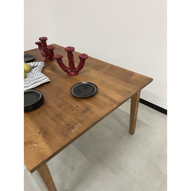 Pine Farm Table, 1950s For Sale - Image 13 of 18