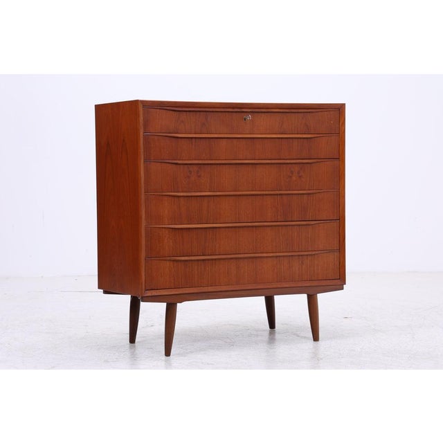 Mid-Century Danish Teak Tallboy For Sale - Image 3 of 13