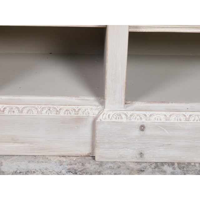 Wood Pair of English 19th Century Neoclassical Style Painted and Carved Pine Shelves For Sale - Image 7 of 11