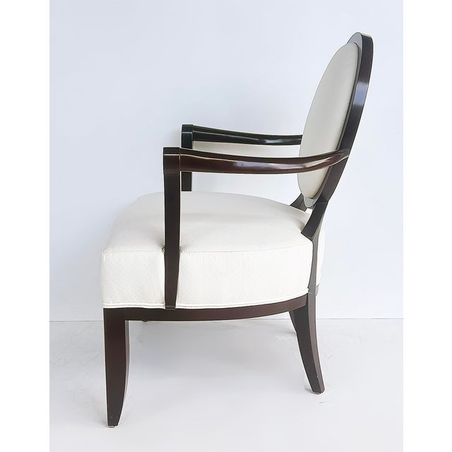 Modern Late 20th Century Barbara Barry for Baker Furniture Oval X-Back Club Chair For Sale - Image 3 of 11