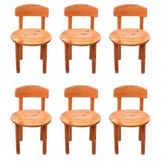 Scandinavian Pine Chairs by Rainer Daumiller, 1970s, Set of 6 For Sale