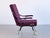Mid-Century Modern Digamma Armchair in Purple Dedar Fabric & Brass by Ignazio Gardella, 2010s For Sale - Image 3 of 17