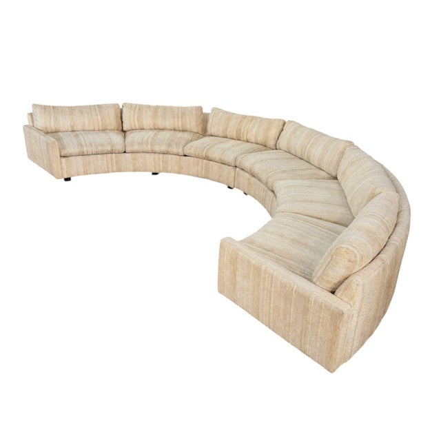 Milo Baughman for Thayer Coggin Semi-Circular Sofa, 1970 For Sale - Image 4 of 8