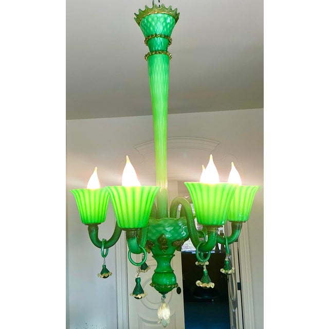 Vintage Italian Murano Glass Chandelier For Sale - Image 9 of 12