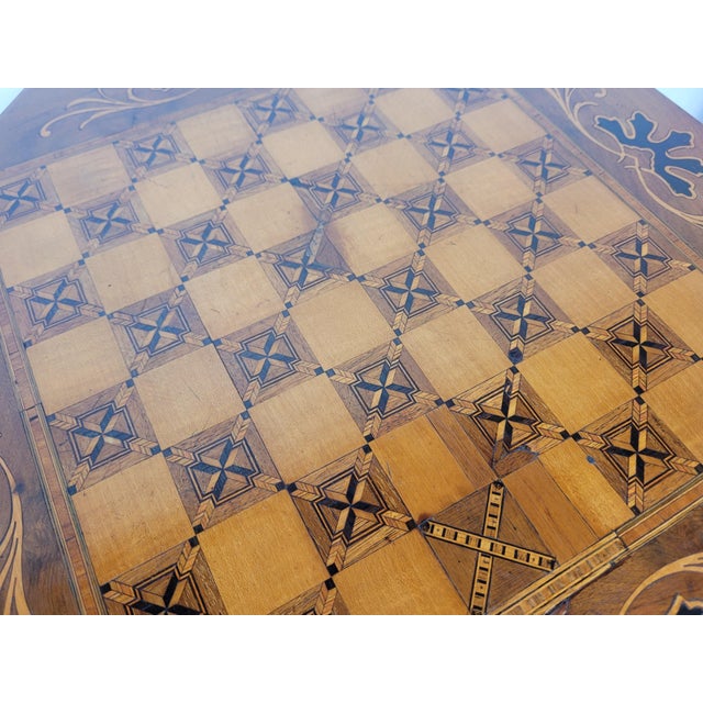 Victorian Games Table Octagonal Sewing Box with Lock and Key, 1890 For Sale - Image 6 of 18